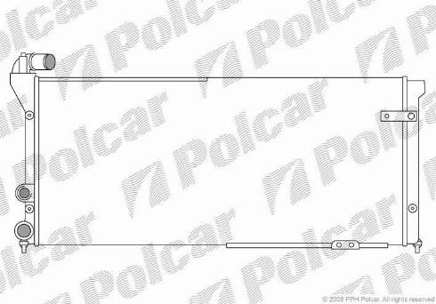 Polcar 6720086X - Radiator, engine cooling autospares.lv