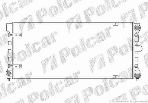 Polcar 672008-1 - Radiator, engine cooling autospares.lv