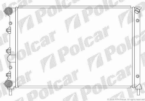 Polcar 1404083X - Radiator, engine cooling autospares.lv