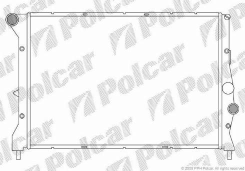 Polcar 1404082X - Radiator, engine cooling autospares.lv