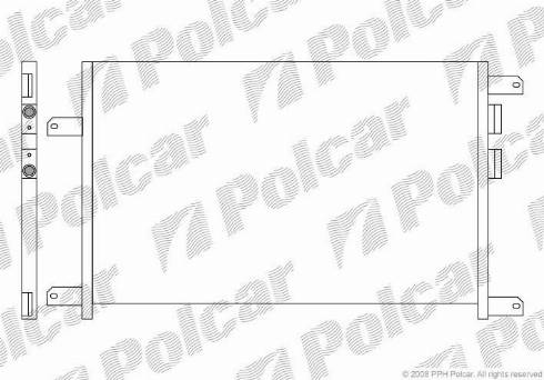 Polcar 1404K82X - Condenser, air conditioning autospares.lv