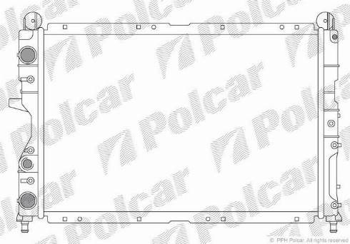 Polcar 1405084X - Radiator, engine cooling autospares.lv