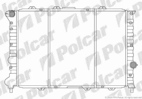 Polcar 140808-4 - Radiator, engine cooling autospares.lv