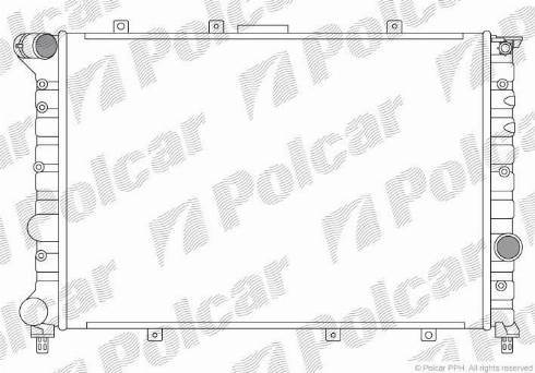 Polcar 140808A4 - Radiator, engine cooling autospares.lv