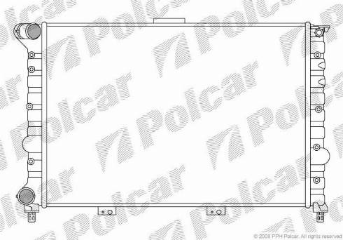 Polcar 140808A3 - Radiator, engine cooling autospares.lv
