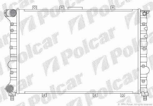 Polcar 140808A2 - Radiator, engine cooling autospares.lv
