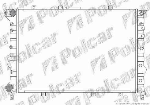Polcar 140808B2 - Radiator, engine cooling autospares.lv