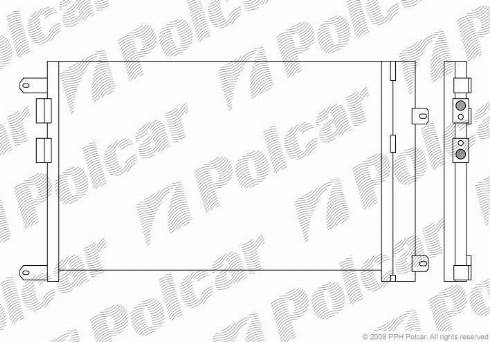 Polcar 1408K82X - Condenser, air conditioning autospares.lv