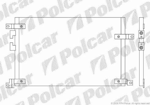 Polcar 1408K8C1 - Condenser, air conditioning autospares.lv