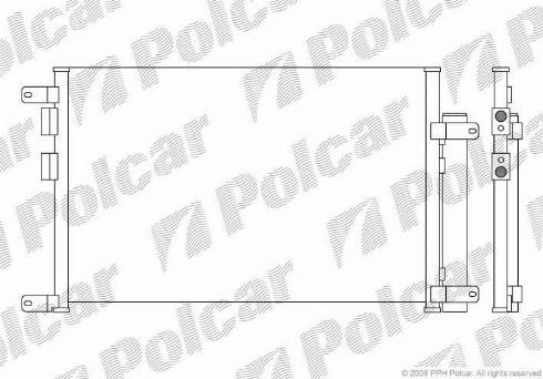 Polcar 1408K8C2 - Condenser, air conditioning autospares.lv