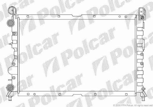 Polcar 1402084X - Radiator, engine cooling autospares.lv