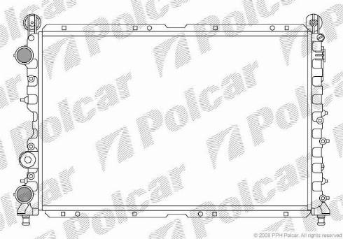 Polcar 140208-4 - Radiator, engine cooling autospares.lv