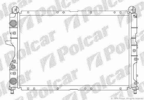 Polcar 1402086X - Radiator, engine cooling autospares.lv