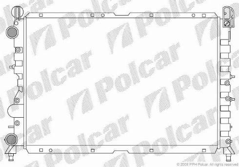 Polcar 1402083X - Radiator, engine cooling autospares.lv