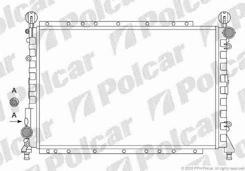 Polcar 140208A1 - Radiator, engine cooling autospares.lv