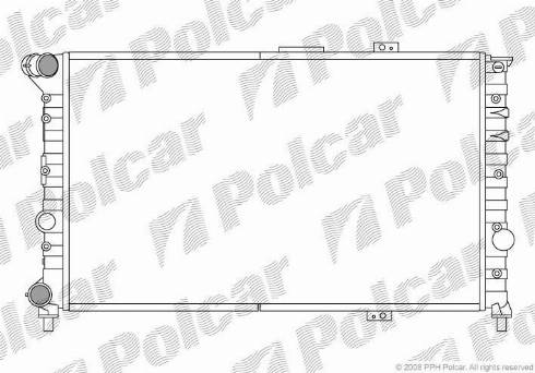 Polcar 1407081X - Radiator, engine cooling autospares.lv