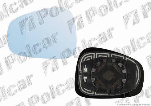 Polcar 1411546M - Mirror Glass, outside mirror autospares.lv