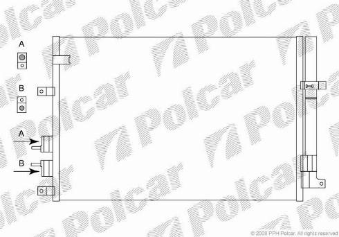Polcar 1411K82X - Condenser, air conditioning autospares.lv