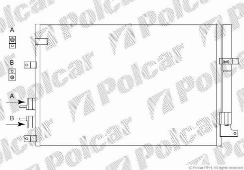 Polcar 1411K8C1 - Condenser, air conditioning autospares.lv