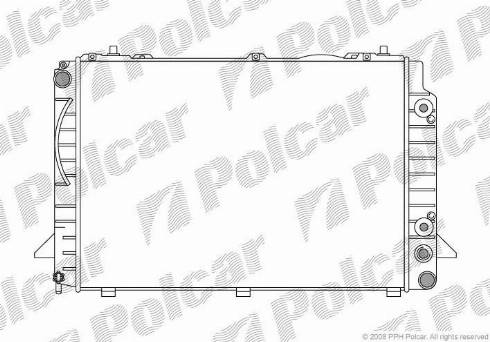 Polcar 130808A6 - Radiator, engine cooling autospares.lv