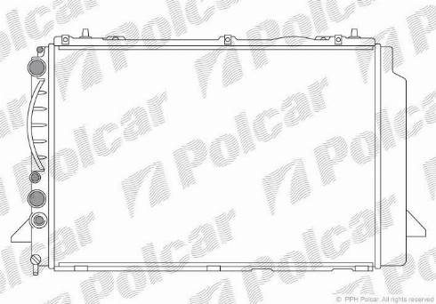 Polcar 130808A2 - Radiator, engine cooling autospares.lv