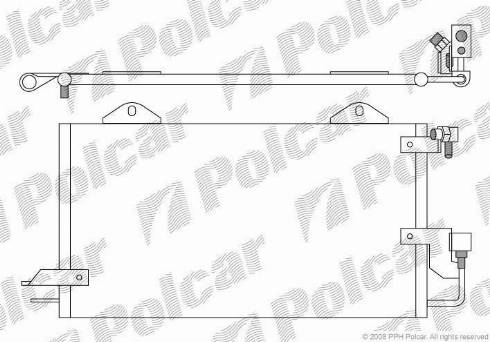 Polcar 1308K8C2 - Condenser, air conditioning autospares.lv