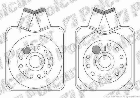 Polcar 1303L8-1 - Oil Cooler, engine oil autospares.lv