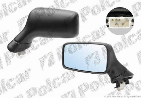 Polcar 1307514M - Outside Mirror autospares.lv