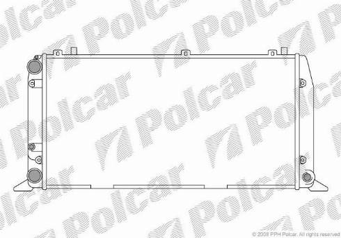 Polcar 130708-4 - Radiator, engine cooling autospares.lv