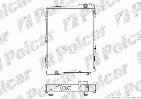 Polcar 130708A5 - Radiator, engine cooling autospares.lv