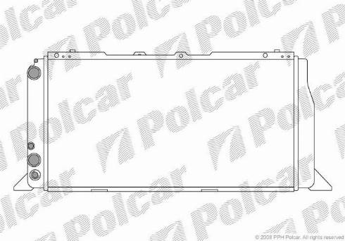 Polcar 130708A2 - Radiator, engine cooling autospares.lv