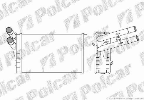Polcar 1307N81X - Heat Exchanger, interior heating autospares.lv