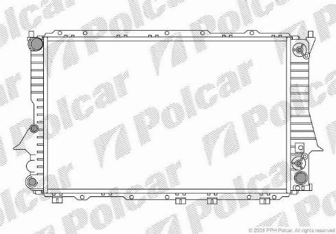 Polcar 131608A8 - Radiator, engine cooling autospares.lv