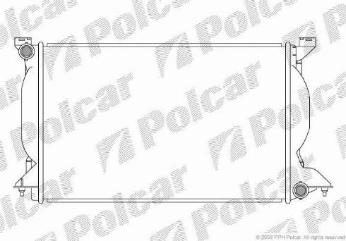 Polcar 133408-6 - Radiator, engine cooling autospares.lv