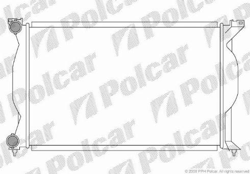 Polcar 1334081X - Radiator, engine cooling autospares.lv