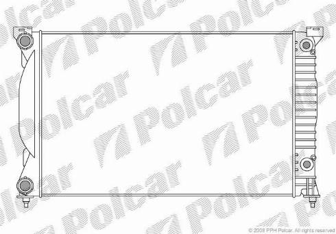 Polcar 133408-2 - Radiator, engine cooling autospares.lv