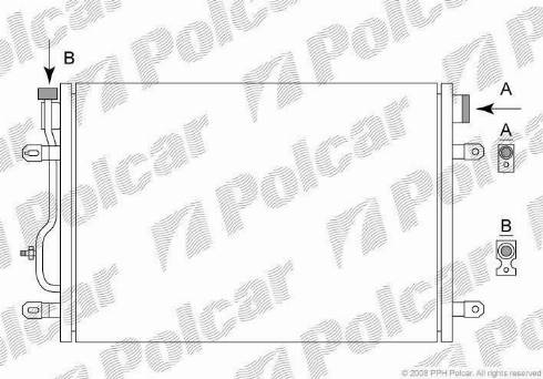 Polcar 1334K8C2 - Condenser, air conditioning autospares.lv