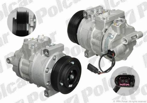 Polcar 1334KS-1 - Compressor, air conditioning autospares.lv