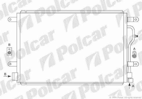 Polcar 1335K81X - Condenser, air conditioning autospares.lv