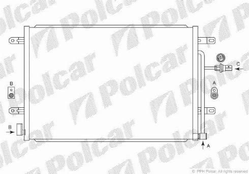 Polcar 1335K82X - Condenser, air conditioning autospares.lv