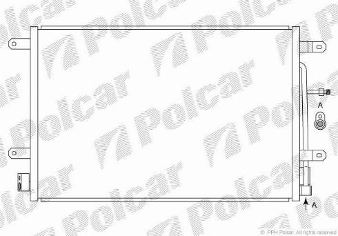 Polcar 1335K8C2 - Condenser, air conditioning autospares.lv