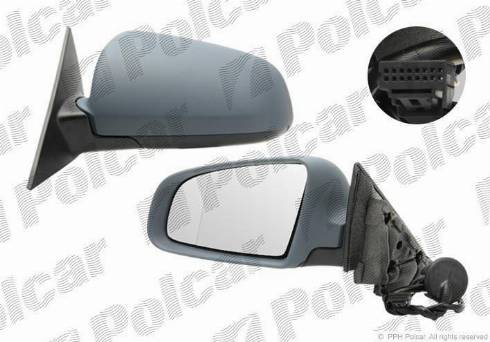 Polcar 1331518M - Outside Mirror autospares.lv