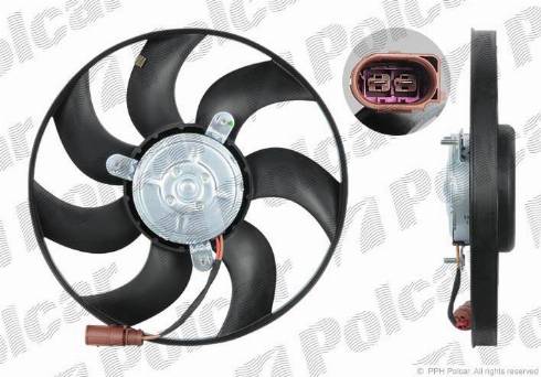 Polcar 133123U5-1Q - Fan, radiator autospares.lv