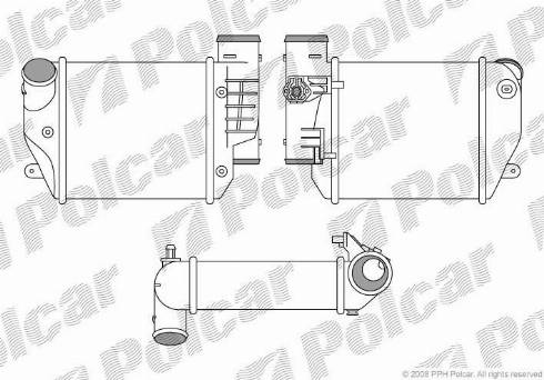 Polcar 1338J81X - Intercooler, charger autospares.lv