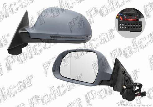 Polcar 1332521M - Outside Mirror autospares.lv