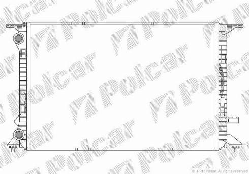 Polcar 1337084X - Radiator, engine cooling autospares.lv