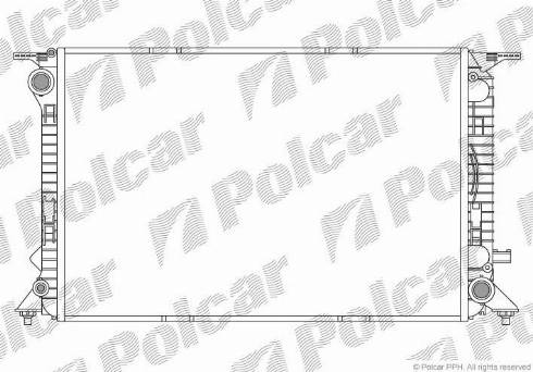 Polcar 133708-1 - Radiator, engine cooling autospares.lv