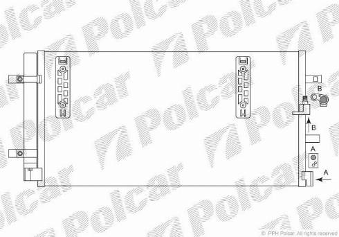 Polcar 1337K81X - Condenser, air conditioning autospares.lv