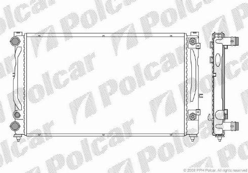 Polcar 132408-4 - Radiator, engine cooling autospares.lv