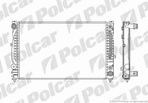 Polcar 1324086X - Radiator, engine cooling autospares.lv